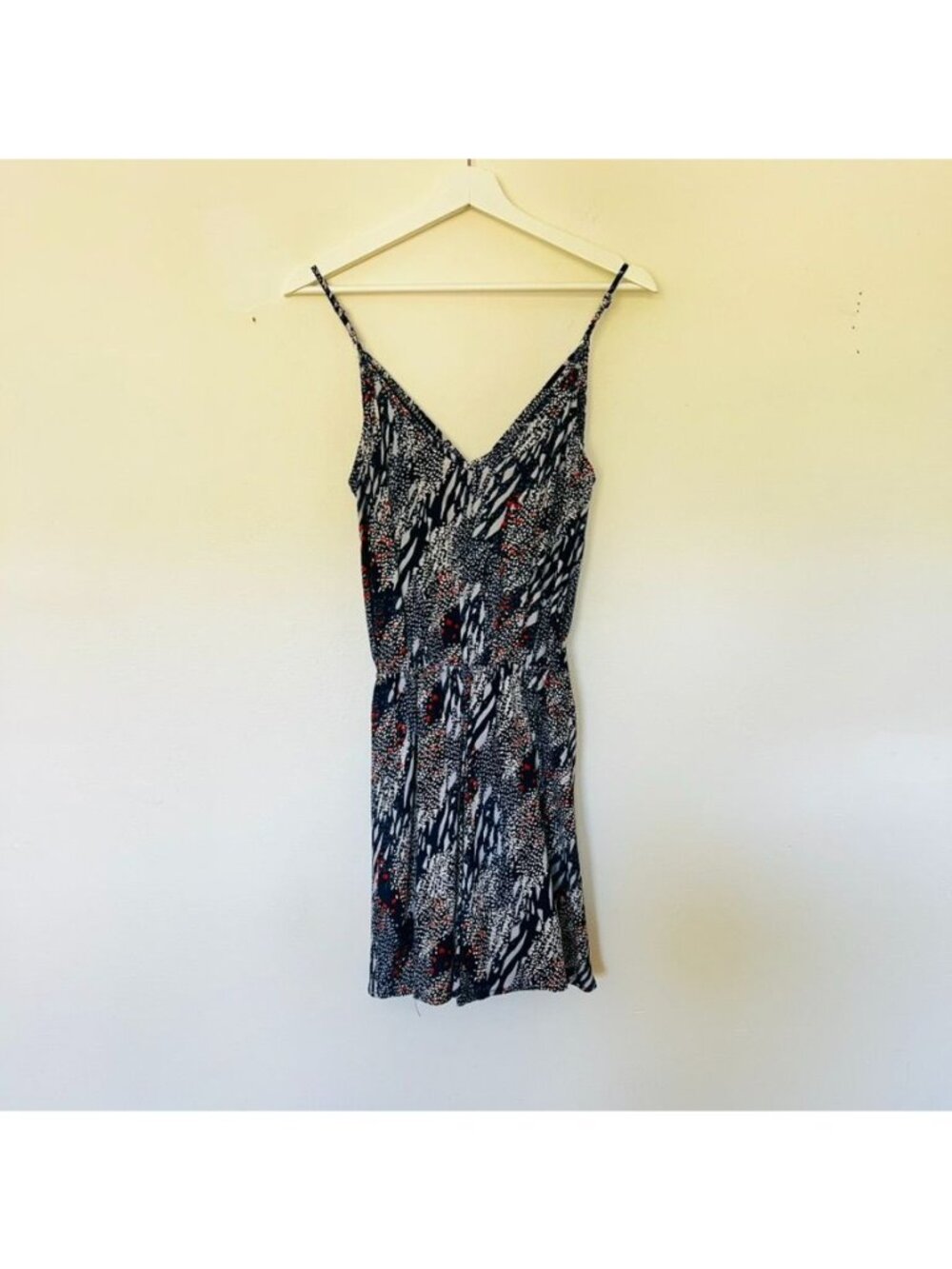 Boho Womens Sz S Romper Abstract Sleeveless Euro Summer Beach Vacation Chic - Picture 4 of 14
